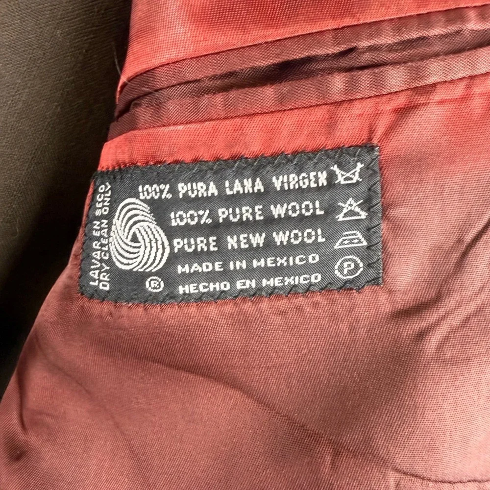De Witt Robert's VTG Wool Suit Mens 39 Brown Classic Heritage Old Money Academia